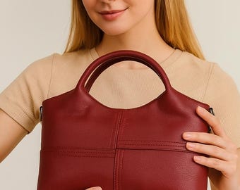 Handcrafted Full Grain Leather Hobo Bag: Soft Genuine Leather Crossbody