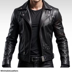 Men&#39;s Handmade Cowhide Leather Biker Jacket: Vintage Quilted Design