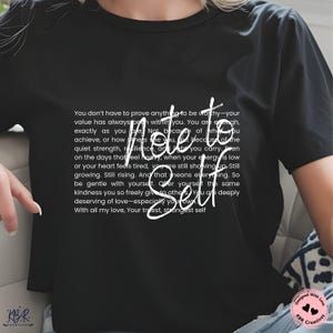 Note To Self Positive Inspirational Quotes Motivational Mental Health  Dear Person Behind Me, Love yourself Sublimation PNG