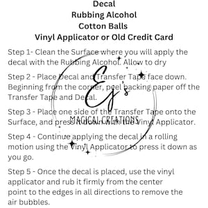 Decal Application Instructions