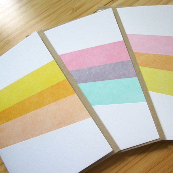 Set of 3 Striped Cards