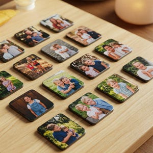 6 Custom Photo Refrigerator Magnets - Personalized Photo Magnets Set  - Perfect Gift for Family, Friends, & Home Decor