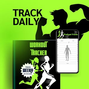 Rastreador de actividad física semanal imprimible, planificador diario de entrenamiento, registro de ejercicios, rastreador de entrenamiento, planificador de actividad física, tamaño A4/A5/carta, descarga instantánea en PDF