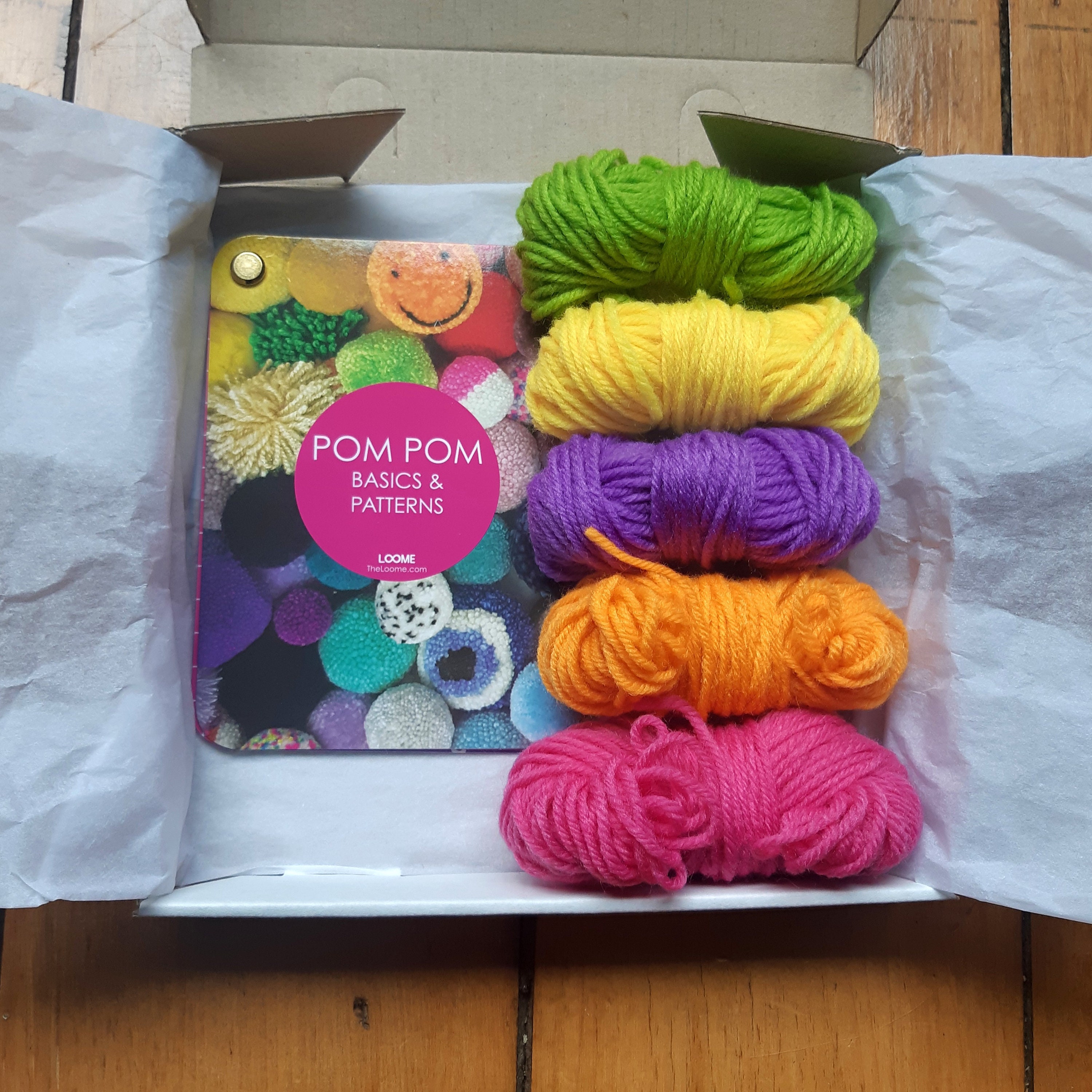 Loome Pom Pom Maker Kit. 5 in 1 Tool Ideas Booklet Yarn. Etsy UK