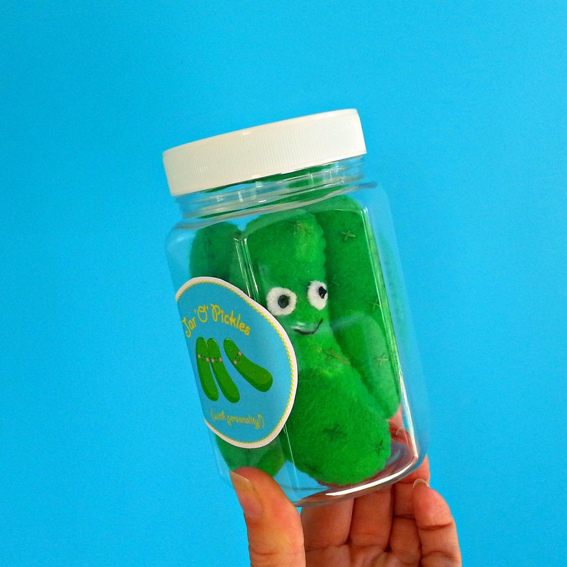 Felt Pickle pattern. Felt food pattern. Beginner easy sewing Etsy