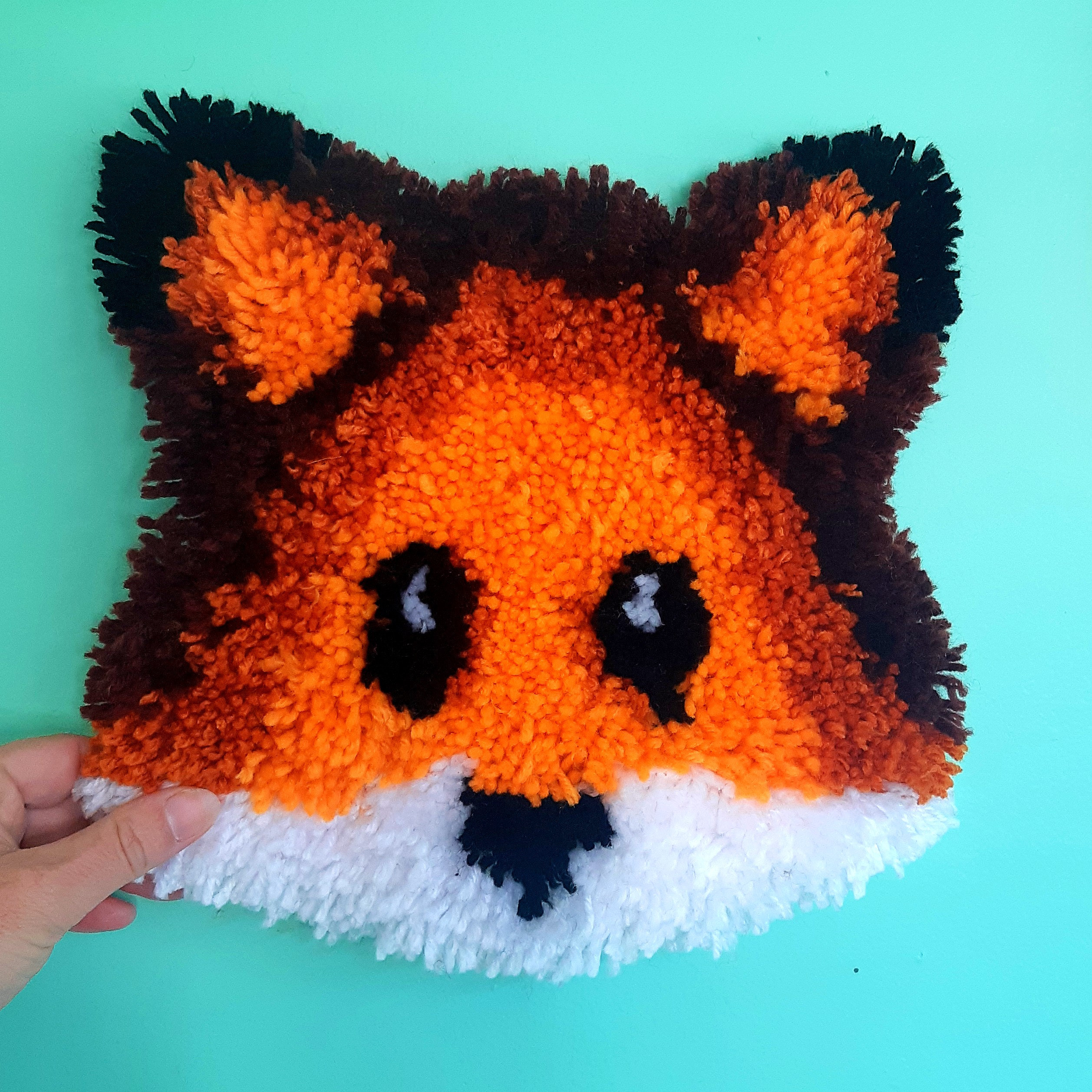 Fox Latch Hook Kit. Rug hooking starter kit. Canvas tool Etsy