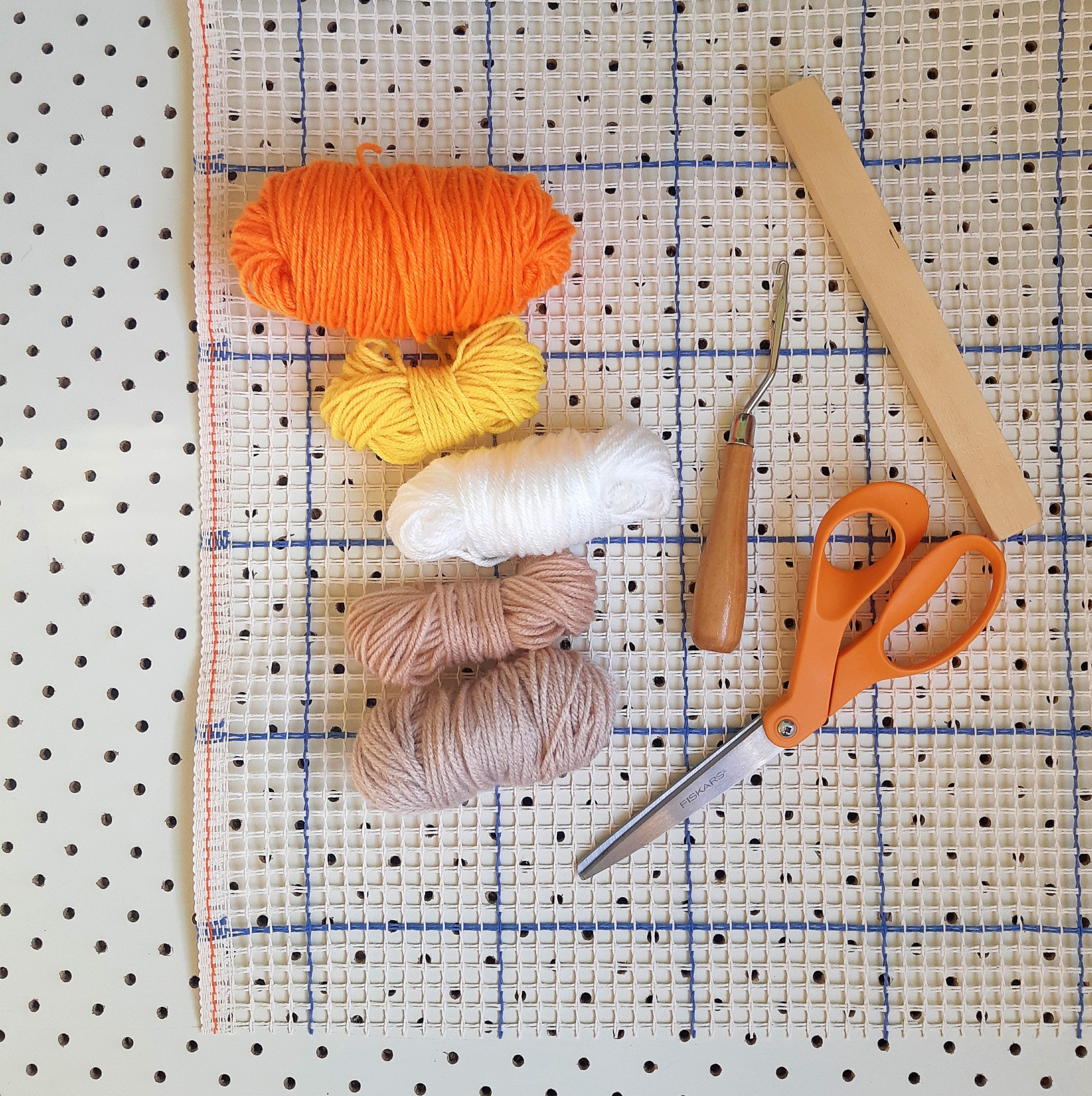 Mushroom Latch Hook Kit. Rug hooking starter kit. Includes Etsy