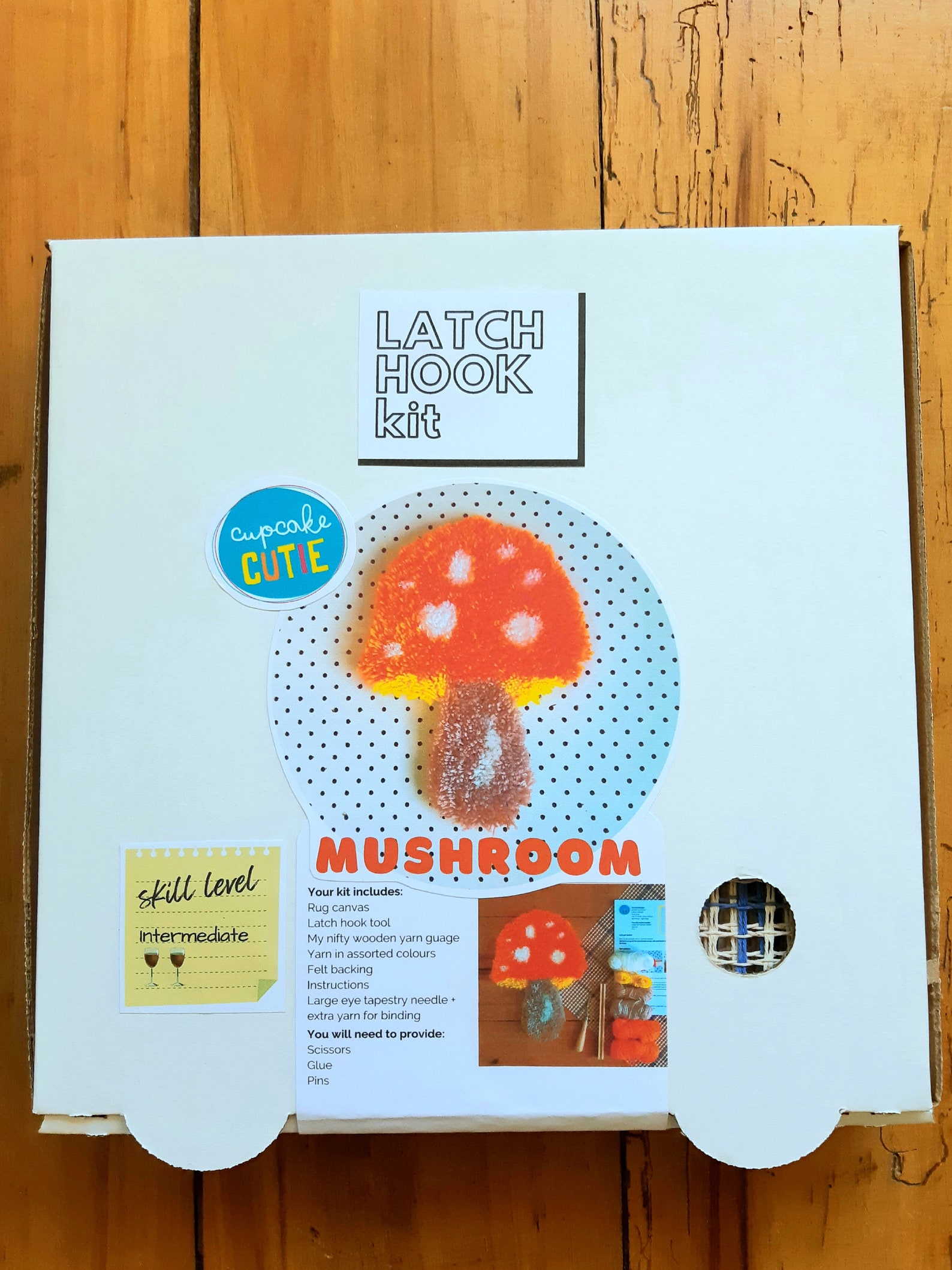 Mushroom Latch Hook Kit. Rug Hooking Starter Kit. Includes Etsy