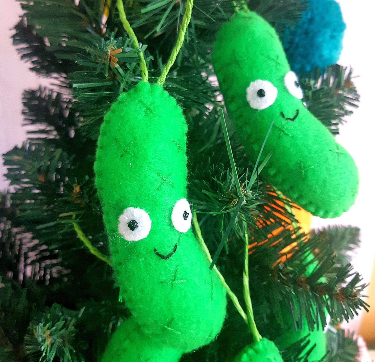 Xmas Pickle Ornament Pattern. Felt Food Pdf. Beginner Easy Etsy