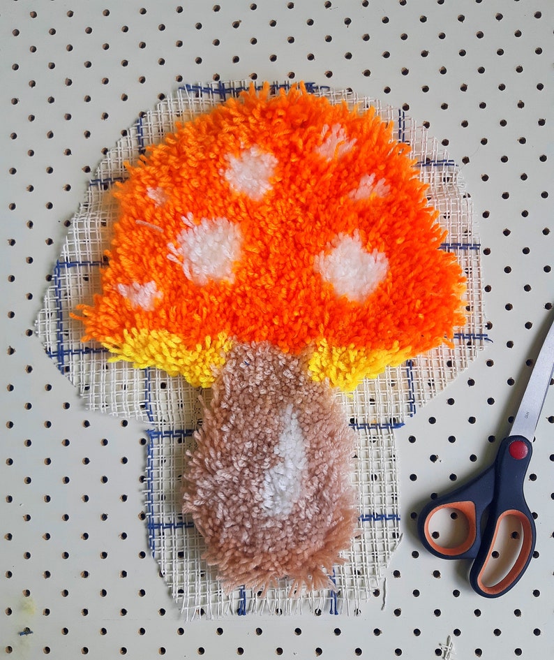 Mushroom Latch Hook Kit. Rug Hooking Starter Kit. Includes Etsy Australia