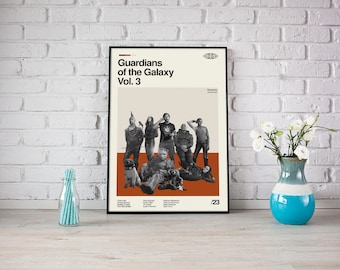 Retro Guardians of the Galaxy Poster - Vintage Mid-Century Wall Decor
