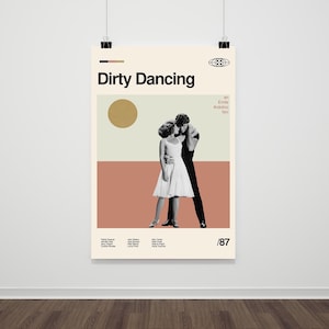 Dirty Dancing Movie Poster: Retro Mid-Century Modern Print