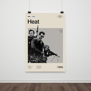 Heat Movie Poster: Retro Mid-Century Modern Print