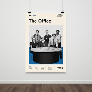 The Office TV Series Poster: Retro Mid-Century Modern Art Print