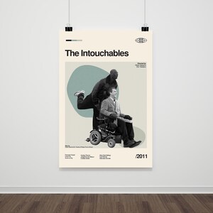 The Intouchables Movie Poster: Retro Mid-Century Modern Print