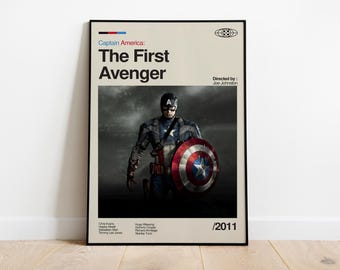 Poster di Captain America: immagine vintage del film (stampa opaca, varie dimensioni)