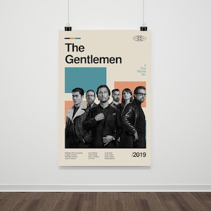 The Gentlemen Movie Poster: Retro Mid-Century Modern Print