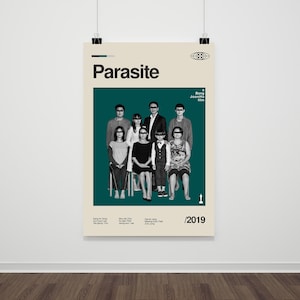 Parasite Movie Poster: Retro Mid-Century Modern Print