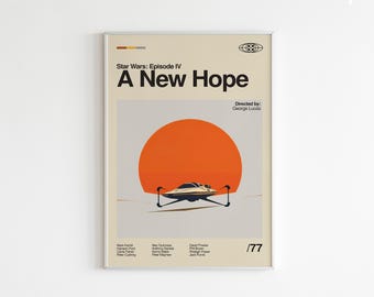 Star Wars Poster: Retro A New Hope Print (Vintage Wall Art)