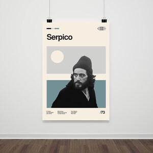 Serpico Movie Poster, Retro Movie Print, Modern Vintage Movie Posters,Mid Century Modern Poster