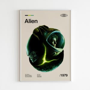 Alien  Movie Poster, Retro Movie Print, Modern Vintage Movie Posters,Mid Century Modern Poster