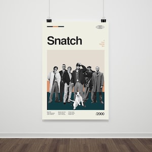 Snatch Movie Poster: Retro Mid Century Modern Print