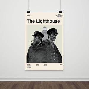 The Lighthouse Movie Poster: Retro Mid-Century Modern Print