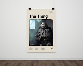 The Thing Movie Poster - Retro Mid-Century Modern Wall Decor