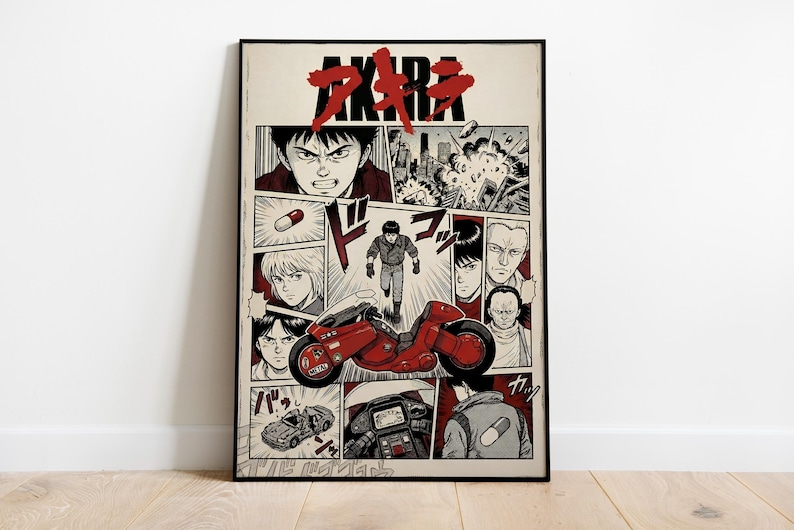 Akira Movie Poster: Vintage Anime Art - Minimalist Retro Style - Etsy