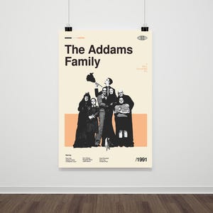 The Addams Family Movie Poster: Retro Mid-Century Modern Print