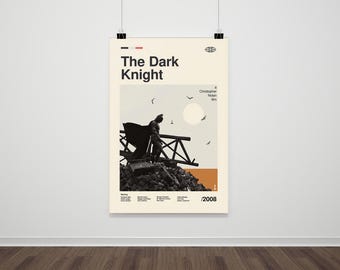 Póster de la película El Caballero de la Noche (impresión retro vintage)