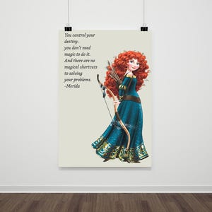 Brave Merida Quote Poster: Inspirational Movie Art Print - Etsy