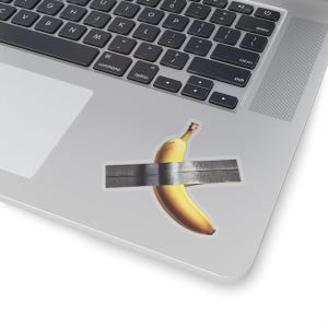 Das fragliche (kein Schatten): Neue Bananen- und Klebebandaufkleber! Erhältlich in zwei Farben: transparent und weiß (Größen: 2 Zoll, 3 Zoll, 4 Zoll, 6 Zoll, insgesamt 4 Größen)