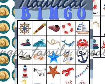 Nautical Bingo Set - PRINTABLE