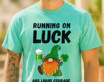 Funny St Patricks Day Shirt Irish Leprechaun T Shirt Lucky Green Shamrock Tee St Paddys Day Beer Drinking T-Shirt St Patricks Day Gift Idea