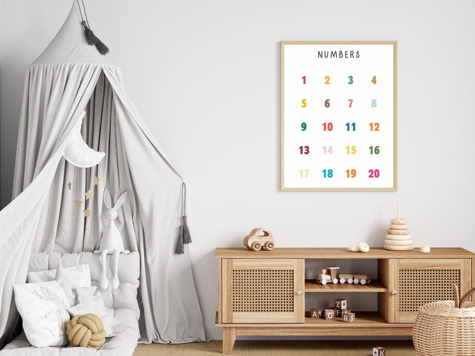 Numbers Poster for Kids | Educational Printable | 1 to 20 Wall Art for ...