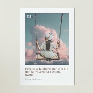 Poster digitale, decorazione parete, citazione, Pessoa, arte murale, pdf da scaricare, poesia