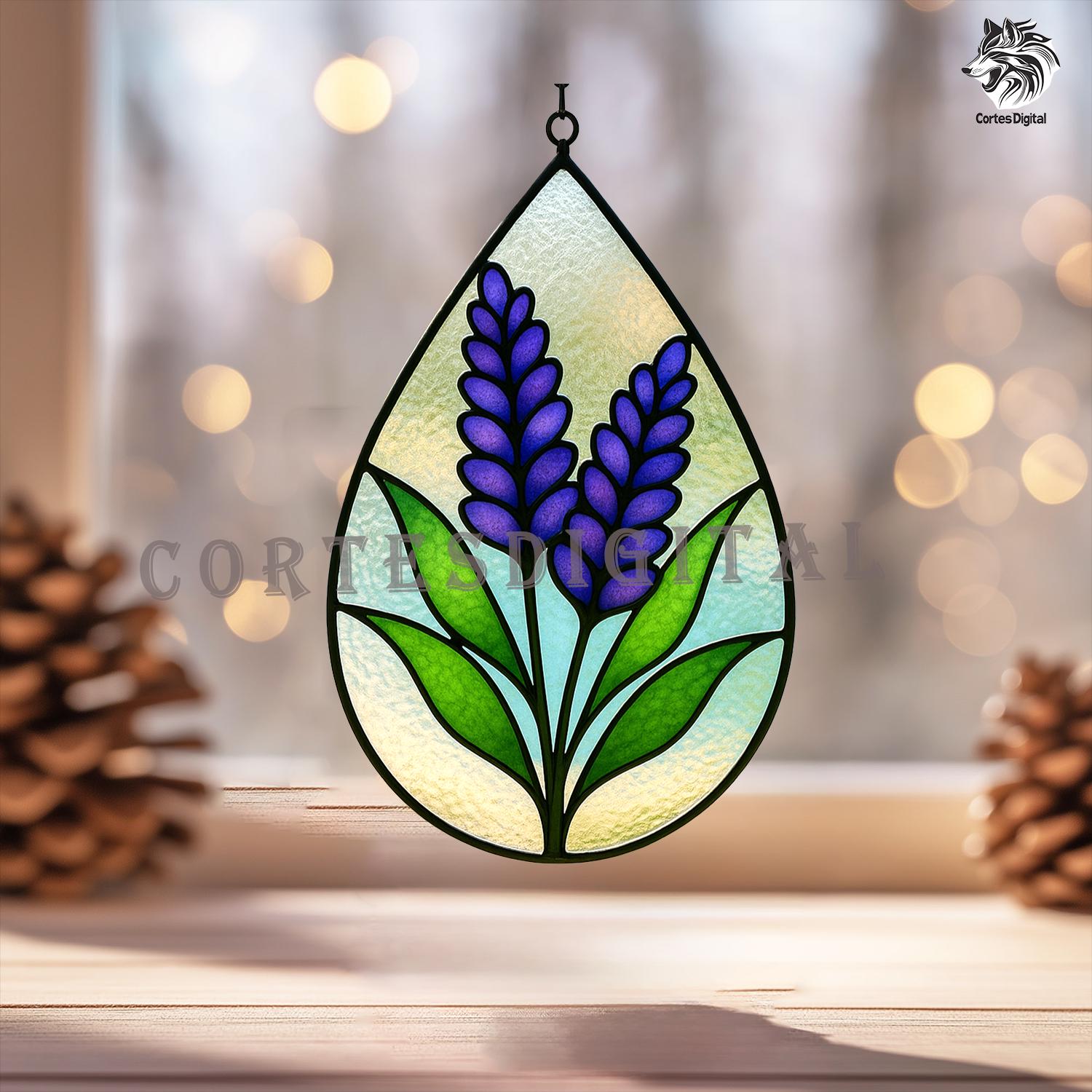 Lavender Stained Glass - Etsy