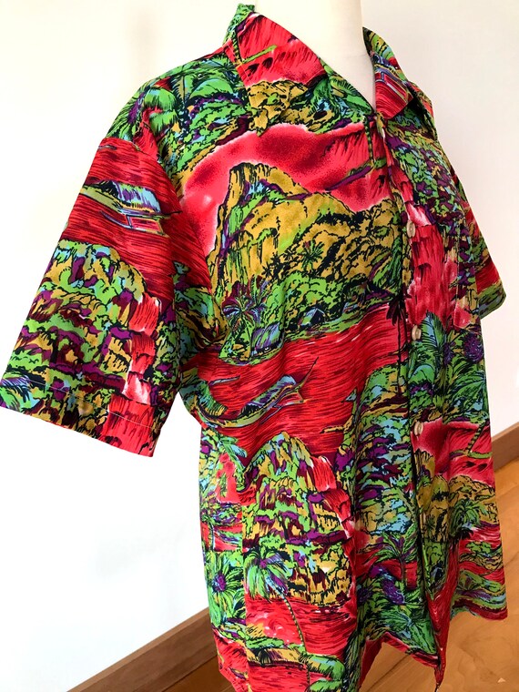 Vintage 60's Sears Kings Road Hawaiian Shirt Mens - image 5