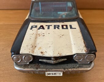 Vintage Tin Police Patrol Car Ichiko Made in Japan 1960s - Etsy