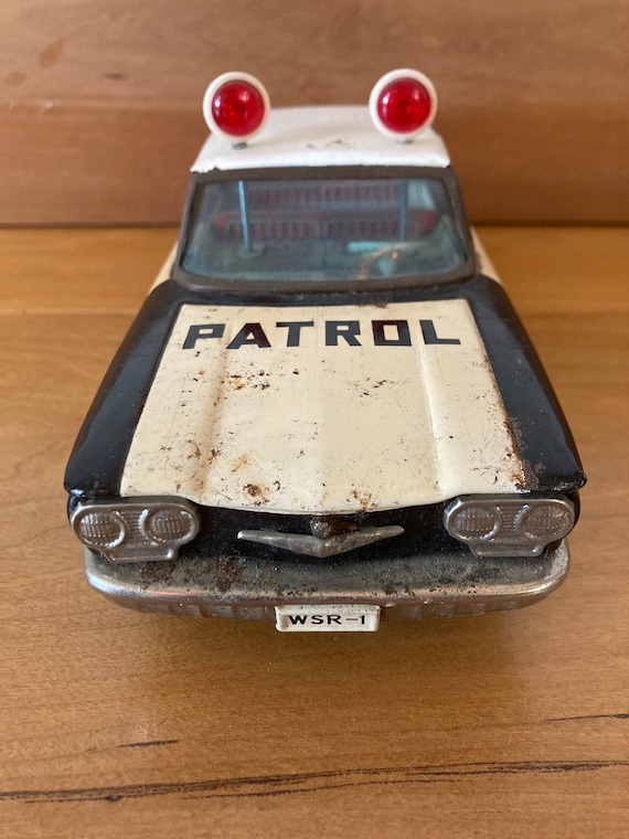 Vintage Tin Police Patrol Car Ichiko Made in Japan 1960s - Etsy