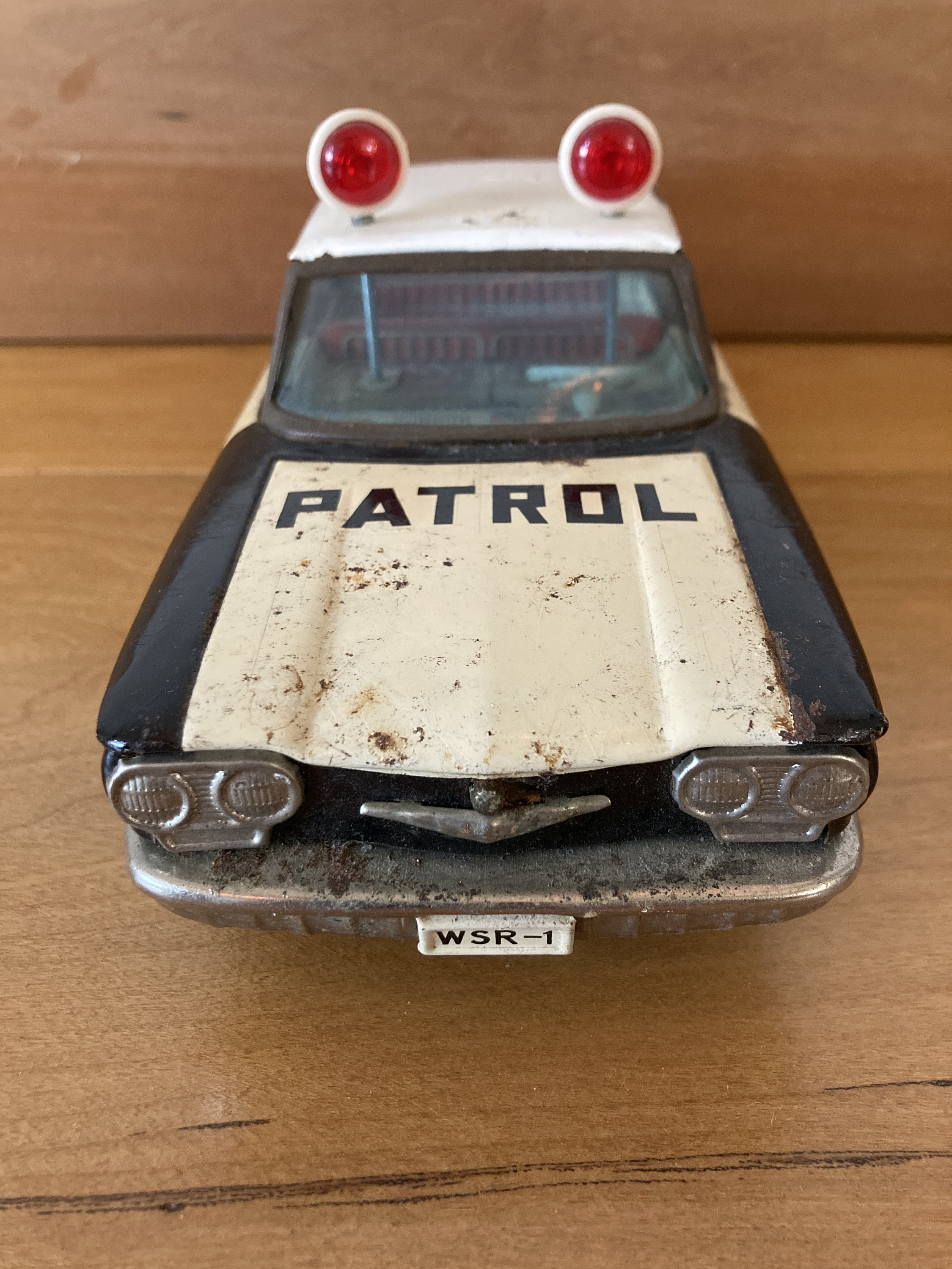 ブリキ パトカー police car レトロ ヴィンテージ tin ミニカー Vintage Tin Toy Police Car 60's - 70's Era Collectible Tin