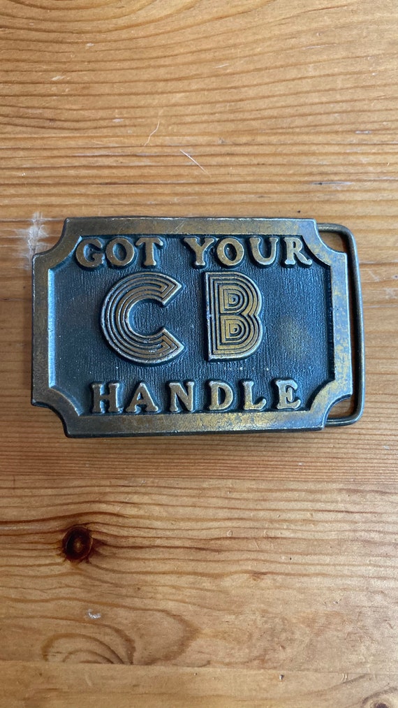 Vintage 1976 Trucker CB Handle Belt Buckle