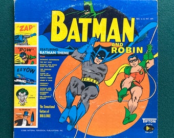 Original Vintage Batman and Robin Record 1966 Tifton