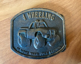 Vintage 4 Wheeling Belt Buckle