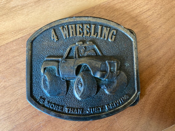 Vintage 4 Wheeling Belt Buckle
