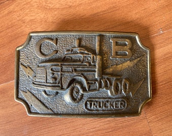 Vintage CB Trucker Belt Buckle