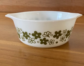 Vintage Pyrex Spring Blossom Crazy Daisy Casserole Bowl