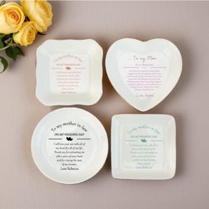Bride Mom Gift,Custom Trinket Dish, Mother Of The Bride Gift,Gift From Bride,Mom Ring Holder,Ring Dish Wedding Gifts,Mother Of Groom Gift