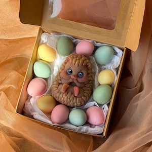 Soap Arrangement With a Hedgehog, Decorative Easter Gift For Her, Funny Gift For Kids,  Bath Decoration